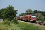 612 159 mit einem RE nach Halle am 3.7.10 bei Baddeckenstedt.