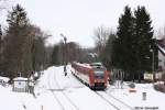 612 159 am 02.01.11 bei der Einfahrt in Bad Harzburg.