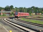 3.6.2011 7:53 DB AG 612 491 und ein weiterer Triebzug der Baureihe 612 als RE aus Nrnberg Hbf nach Dresden Hbf bei der Einfahrt in Plauen (Vogtland) Oberer Bahnhof.