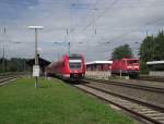 612 065  Stadt Schweinfurt  und ein weiterer 612er durchfahren am 1.