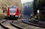 Pendolino 612 115 als RE Hof-Bamberg auf der Schiefen Ebene am 14.11.02