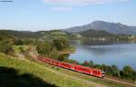 612 004-2 und 080-1 als RE 57616 (Augsburg Hbf-Lindau Hbf) am Alpsee 17.8.11