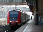 VT 612 042 erreicht am 22.10.2011 den Endbahnhof Kassel-Wilhelmshhe.