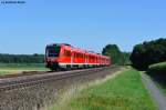 612 468 mit dem RE 3696 nach Gera bei Oberteich, 20.08.2011