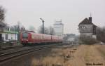 612 015 am 28.01.2012 mit einem RE nach Hannover bei Baddeckenstedt.