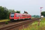 Am 5.Juli 2012 erreicht 612 068 als RE Hannover Hbf->Halle/Saale Hbf den Bahnhof Baddeckenstedt.