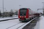 Am 13.02.13 fhrt 612 083 und ein  weiterer 612 mit RE nach Wangen(Allgu)/  Oberstdorf aus Kempten(Allgu)Hbf aus.