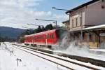 Lahntalbahn Winterimpressionen - 13.03.2013  --  DB 612 639 Regionalexpress in Stockhausen  --  Weitere Fotos siehe auch auf http://www.schmalspuralbum.de/ und http://www.FGF-Fotoalbum.de/