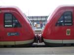 Zwei 612er  kssen sich  im Hofer HBF am 22.03.13.