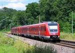 Vorbeifahrt an historischer Stelle - 612 054 + 612 143 als RE Saarbrcken - Frankfurt/Main auf der Umleitungsstrecke ber die Fischbachtalbahn.