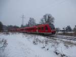 Zwei Triebzüge der BR 612 fährt hier am 26.01.2014 in Oberkotzau, als RE von Hof Hbf nach Regensburg Hbf.
