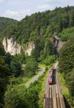 612 153 als RE nach Dresden Hbf am 12.06.2014 bei Lungsdorf