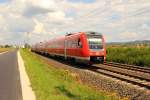 612 596 DB Regio bei Staffelstein am 26.07.2011.