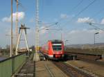 Regioswinger 612 080 passiert die Elbbrcke bei Niederwartha, 09.03.2007  