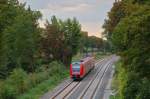 Ein 612 als RB, Aulendorf - Ulm Hbf, zwischen Erbach(Württ) & Ulm.