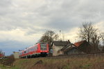 612 062 DB Regio bei Horb am Main am 28.03.2016.