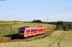 612 128-8 als RE 22305 (Villingen(Schwarzw)-Löffingen) bei Bachheim 7.7.16