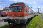 Der Dieseltriebzug 614 006-5 war Anfang Juni 2019 im DB-Museum Nürnberg zu sehen.