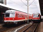 614 002-4, 914 025-2 und 614 001-6 mit RB 24658 Braunschweig Hauptbahnhof-Gttingen Hauptbahnhof auf Braunschweig Hauptbahnhof am 23-7-2005.