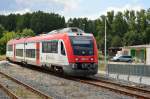 VIAS VT 115.1/615 115 bei der Einfahrt in Michelstadt/Odenwald am Montag den 11.8.2014