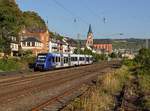 Der 622 923 am 02.09.2018 bei der Ausfahrt aus Oberwesel.