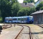 Es hat  gevlexxt  in Viechtach. 125 Jahre Länderbahn.Zu Gast war auch das neueste Mitglied der Länderbahnfamilie ein zweiteiliger Lint(622 418).Vlexx verbindet ab den Fahrplanwechsel im Dezember 2014 von Mainz aus alle grösseren Städte im Umland.20.07.2014.