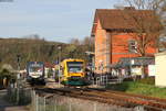 VT 126 und VS 202 als SWE74260 (Gottenheim-Endingen am Kaiserstuhl) und VT 650.81 als SWE74263 (Bahlingen am Kaiserstuhl-Gottenheim) in Eichstetten 30.3.17