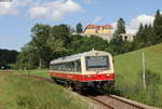 VT 411 als SAB22185 (Schelklingen-Engstingen) bei Grafeneck 1.8.19