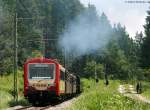 50 2988 und VT 121 der HzL als HzL 651 (Trossingen DB-Trossingen Stadt) am km 1,0 1.6.09