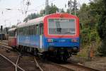 626 043-0+798 610-2 als Sonderzug von Warnemnde nach Pritzwalk bei der Ausfahrt im Bahnhof Rostock-Bramow als Leerfahrt nach Warnemnde.10.08.2013