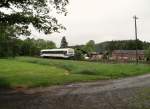 VT 08 (626 008 der Regentalbahn) fuhr am 29.05.14 auf der Strecke Schönberg/Vogtl.- Schleiz-West der Wisentatalbahn.