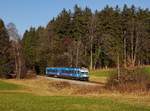 Der 628 423 als RB nach Aschau am 01.01.2017 unterwegs bei Höhenberg.