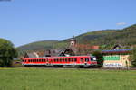 628 224-8  als RB 23615 (Miltenberg-Seckach) bei Weilbach 10.5.17