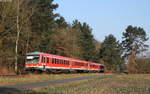 628 332-9 und 628 251-1 als RE 4383 (Aschaffenburg Hbf-Crailsheim) bei Erlenbach 28.2.18