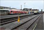 RB22720 nach Friedrichshafen Hafen mit einem 628/928 Gespann verlässt Lindau Hbf.