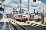 Nachschuss von 628 568, bei der Ausfahrt aus Salzburg Hbf.