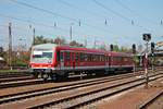 Einfahrt am 12.04.2017 von 928 474 als RB (Niedaltdorf - Dillingen (Saar)) in den Endbahnhof.