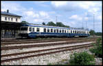 Triebwagen 628101 als RB 4717 nach Augsburg steht hier am 16.5.1999 um 11.25 Uhr im Bahnhof Kaufering.