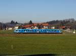 Der 628 423 als RB nach Aschau am 01.01.2017 unterwegs bei Vachendorf.