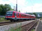 Baureihe 628 338-6 fuhr am 16.Juni 2007 als RE von Ulm Hbf nach Crailsheim.