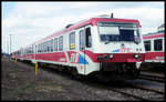 Besuch im Depot der EVB in Bremervörde am 24.3.2002: Triebwagen EVB 154