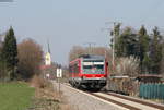 629 004-2 als RB 22725 (Friedrichshafen Stadt-Lindau Hbf) bei Eriskirch 30.3.19