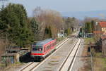 629 004-2 als RB 22718 (Lindau Hbf-Friedrichshafen Hafenbahnhof) in Langenargen 30.3.19