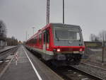 628 901 als RB nach Kißlegg im Bahnhof Wangen(Allg), Januar 2018