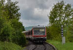 Nachschuss auf 628 453 mit 561 als RB nach Weinheim(Bergstr) bei der ausfahrt aus Fürth(Odenwald) am 26.04.19 