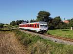 Der 628 540 als RB nach Passau am 29.09.2019 unterwegs bei Sulzbach am Inn.