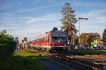 Der 628.567 auf der Fahrt von Braunau am Inn nach Freilassing, über Salzburg.