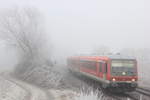 928/628 440 als RE  Hohenloheexpress  Heilbronn-Crailsheim am 31.12.2016 zwischen Öhringen und Neuenstein. 