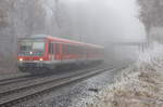 628/928 496 als RB Hessental-Öhringen am 31.12.2016 zwischen Neuenstein und Öhringen. 