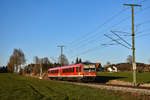 628 901 als RB von Aulendorf nach Wangen(Allgäu) am 23.03.20 bei Ratzenried 